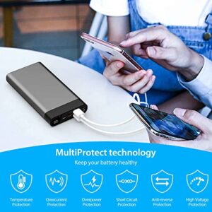 Portable Charger 30000mAh 22.5W USB C Fast Charging QC 3.0 PD 20W Power Bank, LED Digital Display External Battery Packs Compatible iPhone Pad Samsung etc.(Gray)