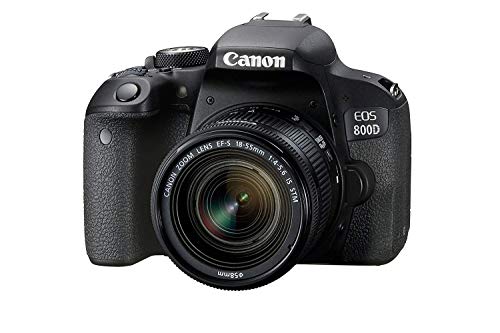 Canon EOS 800D Digital SLR with 18-55 is STM Lens Black (International Model No Warranty)