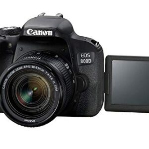 Canon EOS 800D Digital SLR with 18-55 is STM Lens Black (International Model No Warranty)