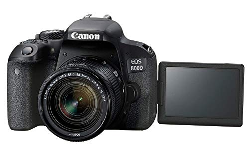 Canon EOS 800D Digital SLR with 18-55 is STM Lens Black (International Model No Warranty)