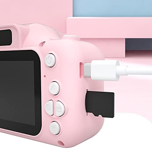 SLSFJLKJ Video Camera for Children with Fun Games, Kids Digital Camera with Special Effects, Rechargeable Battery, Ideal for Boys and Girls Age 3 4 5 6 7 8 9 10 Year Old (Pink Elephant 16G)