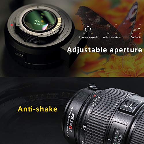 VILTROX EF-EOS M2 Auto Focus Lens Adapter 0.71x Reducer Speed Booster for Canon EF Mount Lens to Canon EF-M Mount Mirrorless Camera EOS M M2 M3 M5 M6 M10 M50 M100