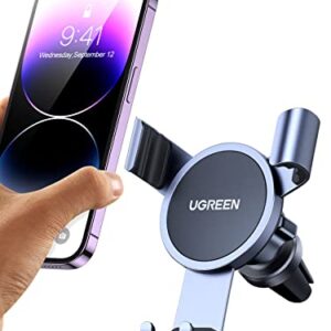 UGREEN Car Vent Phone Mount Gravity Phone Holder Car Air Vent Clip Mount Auto Lock Compatible with iPhone 14 Pro Max 14 Plus, iPhone 13 12 11 Pro Max XR XS 8 7 Plus SE, Samsung Galaxy S22 Smartphone