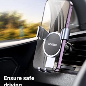 UGREEN Car Vent Phone Mount Gravity Phone Holder Car Air Vent Clip Mount Auto Lock Compatible with iPhone 14 Pro Max 14 Plus, iPhone 13 12 11 Pro Max XR XS 8 7 Plus SE, Samsung Galaxy S22 Smartphone