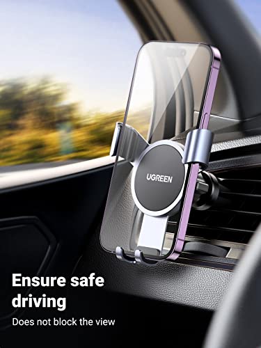 UGREEN Car Vent Phone Mount Gravity Phone Holder Car Air Vent Clip Mount Auto Lock Compatible with iPhone 14 Pro Max 14 Plus, iPhone 13 12 11 Pro Max XR XS 8 7 Plus SE, Samsung Galaxy S22 Smartphone