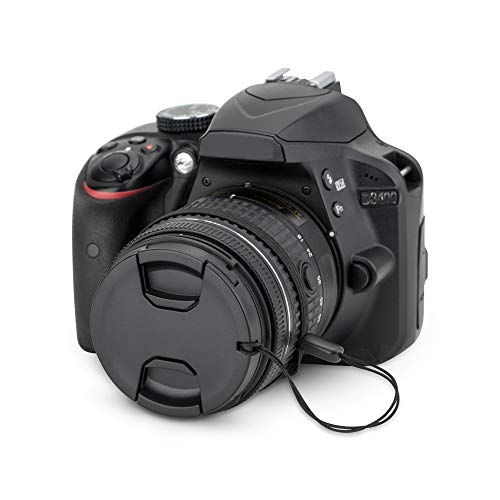 55mm Front Lens Cap Cover with Deluxe Cap Keeper for Nikon D3400 D3500 D5600 D7500 with Kit Lens AF-P 18-55mm for Sony A7 A7II A7III A7IV with Kit Lens FE 28-70mm & More Lenses with 55mm Filter Thread