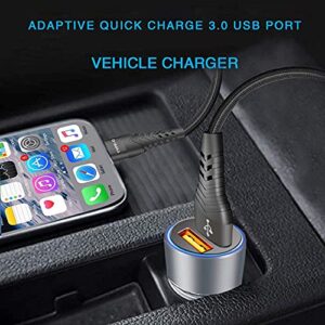 Car Charger for Samsung Galaxy A14 A11 A01 A21 A71 A42 A32 A13 5G,S21 S22 Plus/Note 20 Ultra A12,LG Velvet G8 G8X G7 Thinq,K51 Q70,Stylo 6 5,Quick Charge 3.0 Fast Charging Phone Adapter+6FT USB C Cord