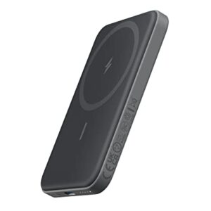 Anker 621 Magnetic Battery (MagGo), 5000mAh Magnetic Wireless Portable Charger with USB-C Cable, Only Compatible with iPhone 14/14 Pro/14 Pro Max, 13/12 Series. (Black)