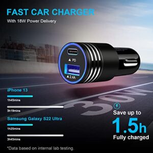 Super Fast Charger for Samsung Galaxy S23 S22 S21 Ultra S20 FE 5G Z Fold 4 Z Flip 4 Note 20 A14 A04s A03s A13 5G A53 A12 A52, 20W USB C Wall Charger, 30W Car Charger, 2-Pack 6ft USB C to USB C Cable