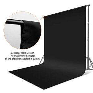 Hemmotop 10 x 12ft Black Backdrop Background Black Backdrop Screen for Photography Black Photo Backdrop Cloth for Photo Video Studio and Televison