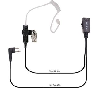 Wlfys Radio Earpiece for Motorola with Mic Acoustic Tube Headset Walkie Talkie CLS1110 CP110 CP200 GP300 GP2000