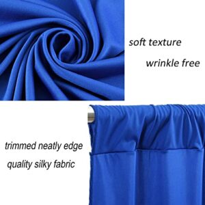 10x10 Royal Blue Backdrop Curtain for Parties Wrinkle Free Blue Photo Curtains Backdrop Drapes Fabric Decoration for Wedding Birthday Party Baby Shower 5ft x 10ft,2 Panels