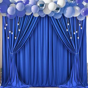 10x10 Royal Blue Backdrop Curtain for Parties Wrinkle Free Blue Photo Curtains Backdrop Drapes Fabric Decoration for Wedding Birthday Party Baby Shower 5ft x 10ft,2 Panels