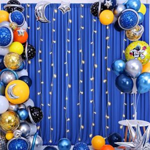 10x10 Royal Blue Backdrop Curtain for Parties Wrinkle Free Blue Photo Curtains Backdrop Drapes Fabric Decoration for Wedding Birthday Party Baby Shower 5ft x 10ft,2 Panels