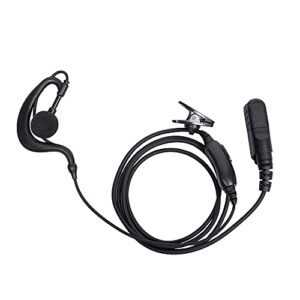 klykon motorola xpr 3500e earpiece, g shape earpiece headset mic ptt for motorola xpr3500 xpr3000 xpr3300 xpr3300e xpr3500e mototrbo walkie talkie 2 way radio
