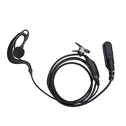 Klykon Motorola Xpr 3500e Earpiece, G Shape Earpiece Headset Mic PTT for Motorola XPR3500 XPR3000 XPR3300 XPR3300e XPR3500e Mototrbo Walkie Talkie 2 Way Radio