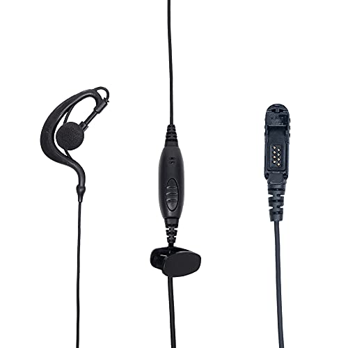 Klykon Motorola Xpr 3500e Earpiece, G Shape Earpiece Headset Mic PTT for Motorola XPR3500 XPR3000 XPR3300 XPR3300e XPR3500e Mototrbo Walkie Talkie 2 Way Radio