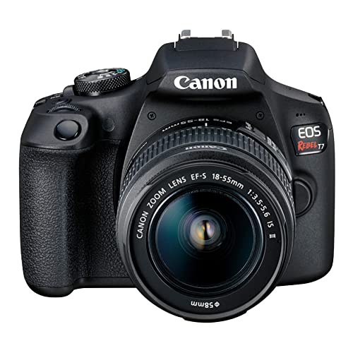 Canon EOS Rebel T7 Digital Camera: 24 Megapixel 1080p HD Video DSLR with Wide Angle 18-55 mm Lens Bundle with 64 and 32GB SD Cards, Flash, Spare Battery, Backpack and Video and Art Suite (9 Items)