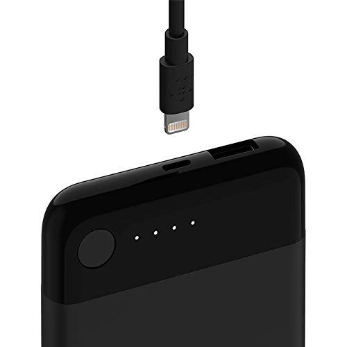 Belkin Boost Charge Power Bank 5K with Lightning Connector (Lightning Power Bank, MFi-Certified Portable Charger for iPhone/iPad/AirPods), Black (F7U045btBLK)