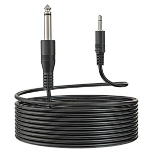 3.5mm Male to 6.35mm 1/4" Male Mono Audio Cable with Compatible for Headphones,Mobile Phone,iPod, Laptop,Guitar, Electronic Drum, Instrument, Amplifiers & More. 3M/10ft.
