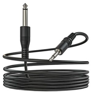 3.5mm male to 6.35mm 1/4″ male mono audio cable with compatible for headphones,mobile phone,ipod, laptop,guitar, electronic drum, instrument, amplifiers & more. 3m/10ft.