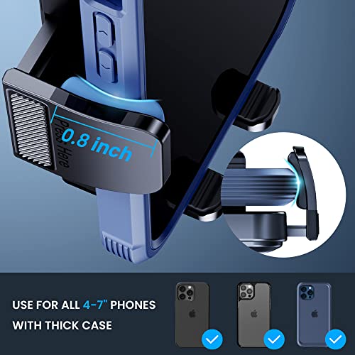 Phone Mount for Car Phone Holder [Thick Cases Friendly] Cell Phone Holder Hands Free Phone Stand for Car Vent Phone Mount Fit iPhone Android Smartphone Cell Phone Automobile Cradles Universal