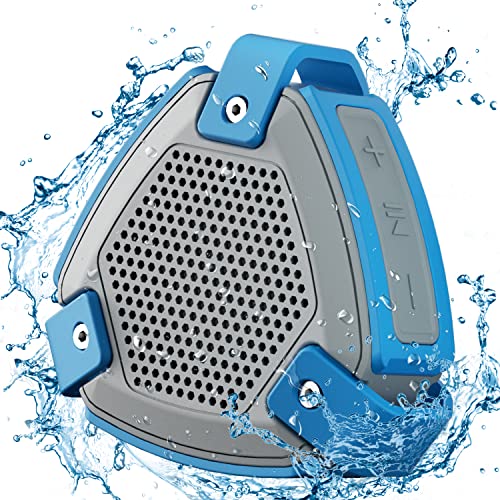 HEYSONG Shower Speaker, IP67 Waterproof Bluetooth Speaker Bluetooth 5.0 with Loud Sound Stereo Pairing, 15H Playtime，USB-C Charge, True Wireless Stereo for Home,Outdoors, Travel