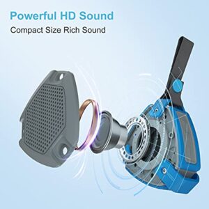 HEYSONG Shower Speaker, IP67 Waterproof Bluetooth Speaker Bluetooth 5.0 with Loud Sound Stereo Pairing, 15H Playtime，USB-C Charge, True Wireless Stereo for Home,Outdoors, Travel