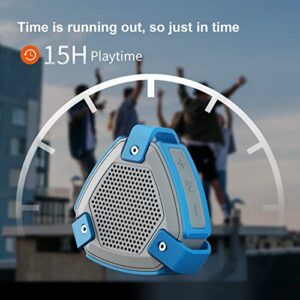 HEYSONG Shower Speaker, IP67 Waterproof Bluetooth Speaker Bluetooth 5.0 with Loud Sound Stereo Pairing, 15H Playtime，USB-C Charge, True Wireless Stereo for Home,Outdoors, Travel