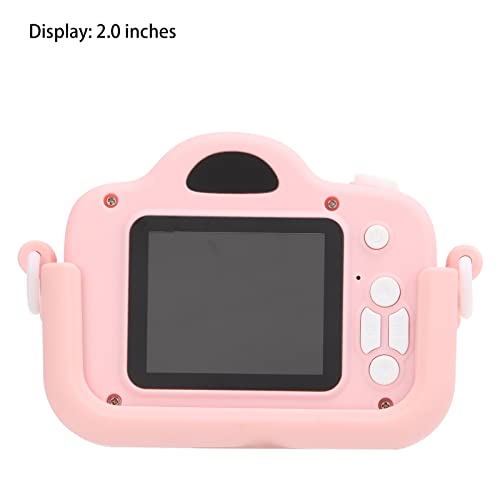 01 02 015 Kids Mini Camera, Kids Digital Camera Cute Plastic 2 Inch Screen 2MP for Gifts(Single Shot Pink)