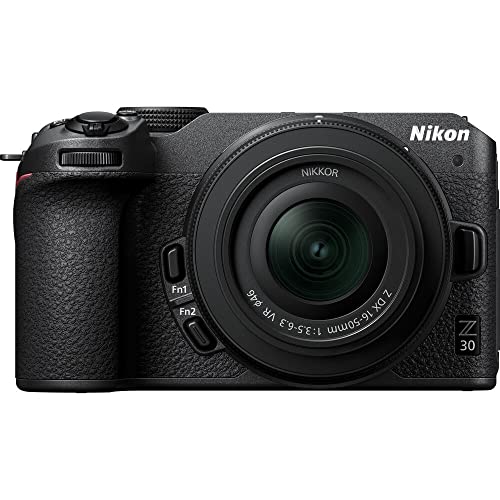 Nikon Z30 Mirrorless Digital Camera with 16-50mm Lens (1749) Bundle with 64GB Extreme PRO Card + EN-EL25 Extra Battery + Corel Photo Software + Camera Bag + Cleaning Kit + More