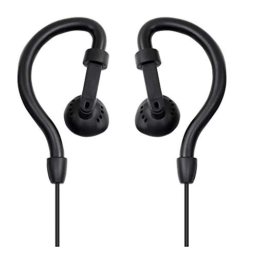 Midland – AVPH4 Ear Clip Headset for Midland GMRS Radios – Secure Fit – Built In Microphone and Push To Talk Button