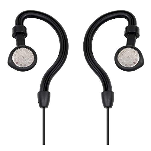 Midland – AVPH4 Ear Clip Headset for Midland GMRS Radios – Secure Fit – Built In Microphone and Push To Talk Button