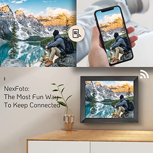 NexFoto 32GB Large 15 inch Digital Picture Frame, Wi-Fi Digital Photo Frame, Wall-Mountable, Instantly Share Photos Videos via App or Email, Gift for Grandparents