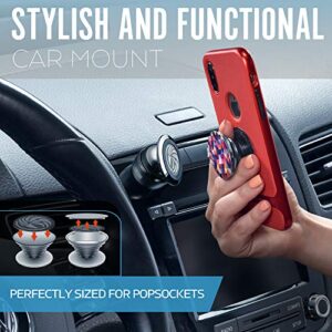 Universal Car Phone Mount Magnetic - All-Metal Car Mount for Smartphone & GPS - Cell Phone Holder for Car Dashboard. +100 to Safeness & Comfort