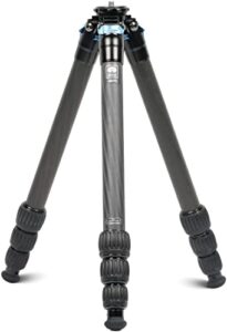 sirui am-284 travel carbon fiber tripod, professional camera tripod with 4-section legs, twist leg locks, detachable metal spikes, loads up 33lb