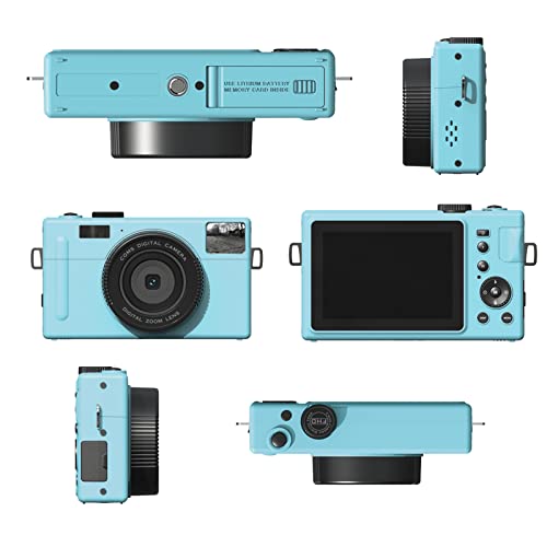 Simple Micro Digital Camera, 16X Digital Zoom mirrorless Camera 15 FPS Resolution with USB Cable for Travel
