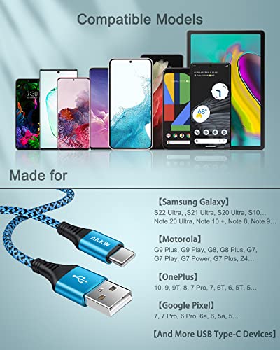 Android Charger, Type C USBC Charging for Samsung Tab A7 Lite S8 Plus, Galaxy S23 S22 Ultra S21+ S21 S20 Fe 5g S10 A32 A12 A42 A02s A03s A53 5g Note 10 Plus, USB Wall Charger Block + 6 Ft USB-C Cable