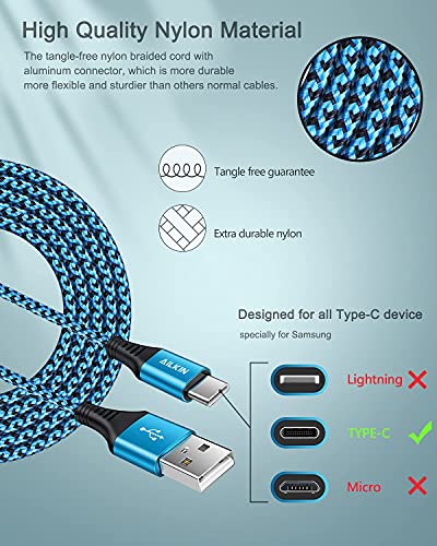 Android Charger, Type C USBC Charging for Samsung Tab A7 Lite S8 Plus, Galaxy S23 S22 Ultra S21+ S21 S20 Fe 5g S10 A32 A12 A42 A02s A03s A53 5g Note 10 Plus, USB Wall Charger Block + 6 Ft USB-C Cable