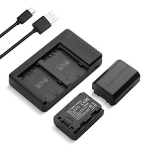 np-fz100 battery 2500mah np fz100 li-ion batteries 2 packs with dual usb charger for sony a7iii a7r iii a9 a7r iv a6600 firmware 2.0