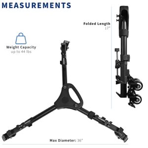 VIVO Universal Heavy Duty Mobile Tripod Trolley Designed for DSLR Cameras, Videos, Studio Lights, Adjustable Professional Tripod Dolly with Wheels, Black, CART-CAM1