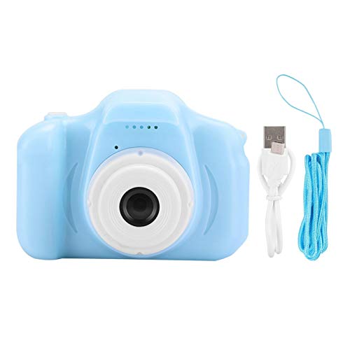 CUTULAMO Kids Selfie Camera, Kids Camera Toys DIY Photos Mini Camera with 2.0in Color Screen Cartoon Photo Frames for 3-12 Year Old Boys Girls for Birthday Gifts(Blue)