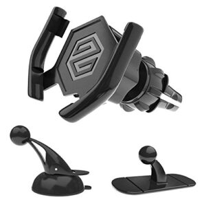 spinoo pop clip car mount for pop grip users – includes custom phone grip socket & 3 adjustable & sturdy pop grip car mounts such as 1 windshield mount, 1 air-vent mount, 1 dashboard mount