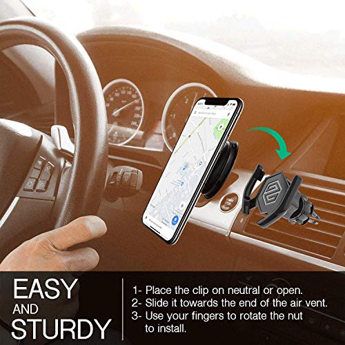 Spinoo Pop Clip Car Mount for Pop Grip Users – Includes Custom Phone Grip Socket & 3 Adjustable & Sturdy Pop Grip Car Mounts Such as 1 Windshield Mount, 1 Air-Vent Mount, 1 Dashboard Mount