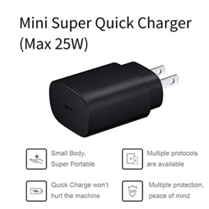 USB-C 2-Pack 25W PD Super Fast Charging Wall Charger for Samsung Galaxy A53/A73/A33/Z Fold4/Flip4/S22/S22 Plus/S21/S21 Ultra/S20/Note20/ Note 20 Ultra/iPhone 14 /iPhone 13/13 Pro/13 Pro Max/iPad Pro