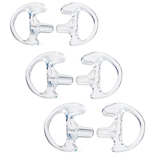 HYS Clear Soft Earmold Replacement Ear Pieces Flexible Open Ear Insert Earbuds for Transparent Air Acoustic Security Radio Surveillance earpiece Headset