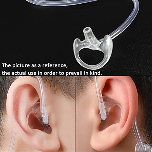 HYS Clear Soft Large Earmold Replacement Ear Pieces Flexible Open Ear Insert Ear Buds for Walkie Talkie 2 Way Radio Transparent Air Acoustic earpiece Headset