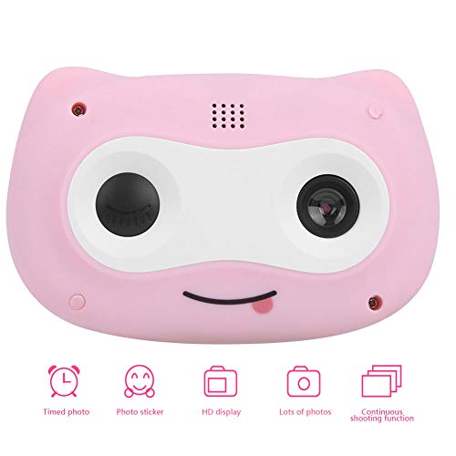 Sazao Children Camera, Largecapacity Battery Life High Definition Digital Mini Camera, Lovely Mini for Childrfen Kids Girls(Pink)