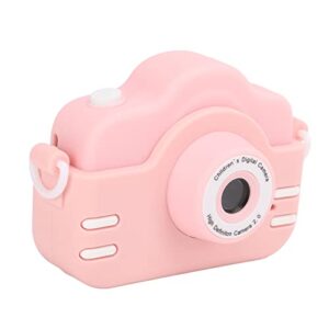shanrya kids photo video camera, kids digital camera multifunctional rechargeable cute for gifts(single shot pink)
