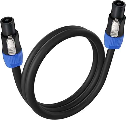 EBXYA 3 Feet Speakon Speaker Cable 12 Gauge(AWG) - Premium Speakon to Speakon Audio Cable Cord with NL4FX (NL4FC) Connector - 4 Conductor